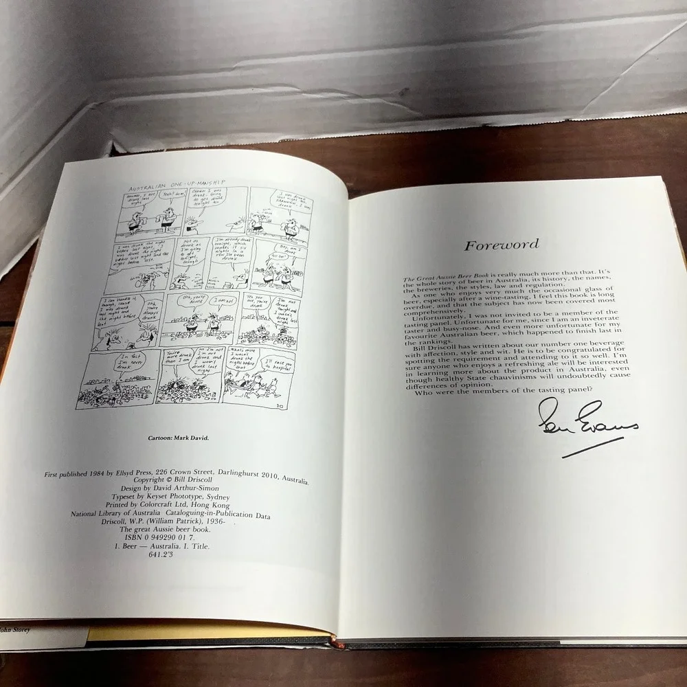 The Great Aussie Beer Book Bill Driscoll 1984 First Edition Australian Brewing